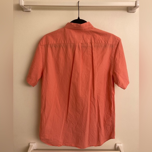 Coral Pink Short-Sleeve Button Down - Old Navy - Picture 2 of 3